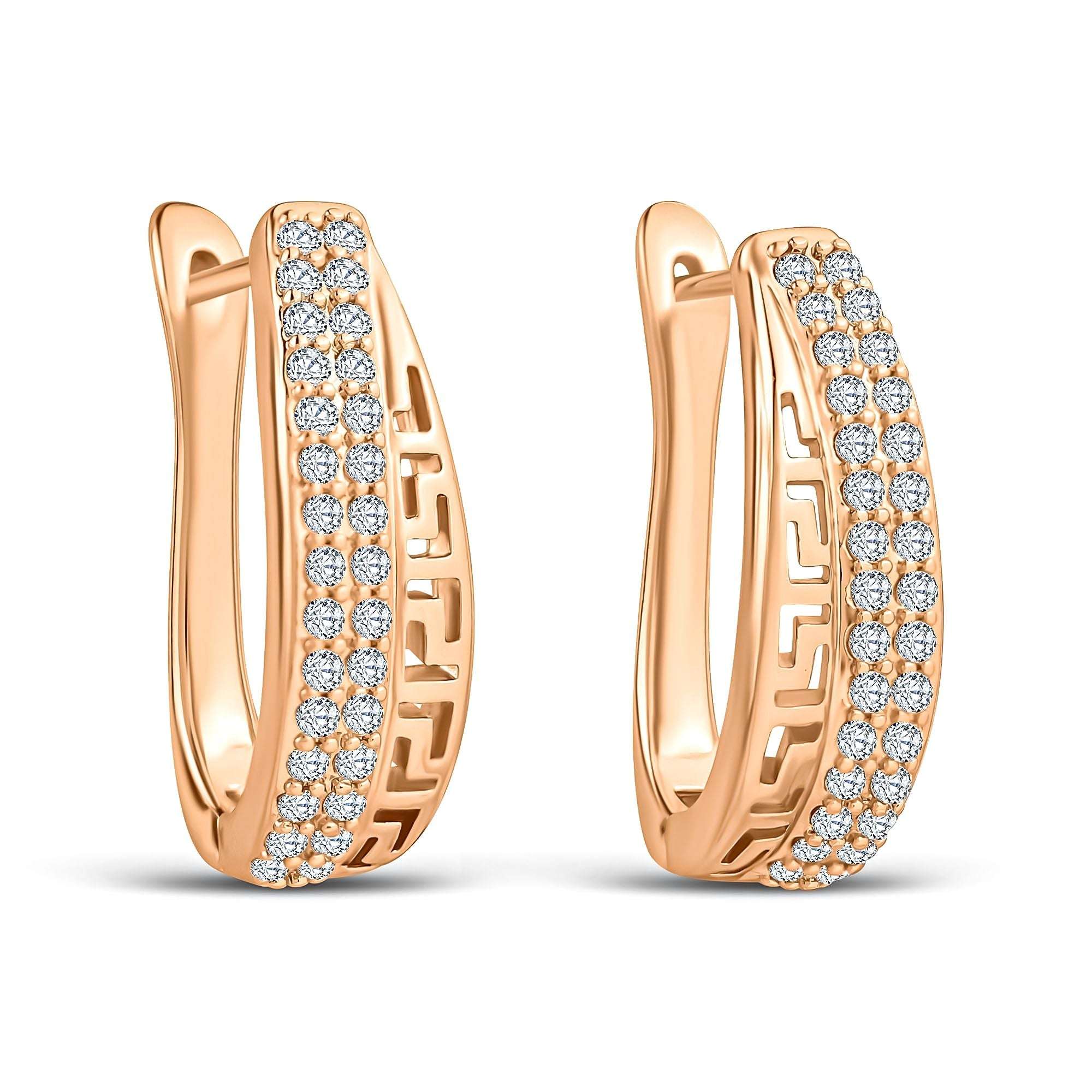 Izsmalcināti auskari ar grieķu ornamentu – stilīgs akcents svētku un ikdienas tēlam