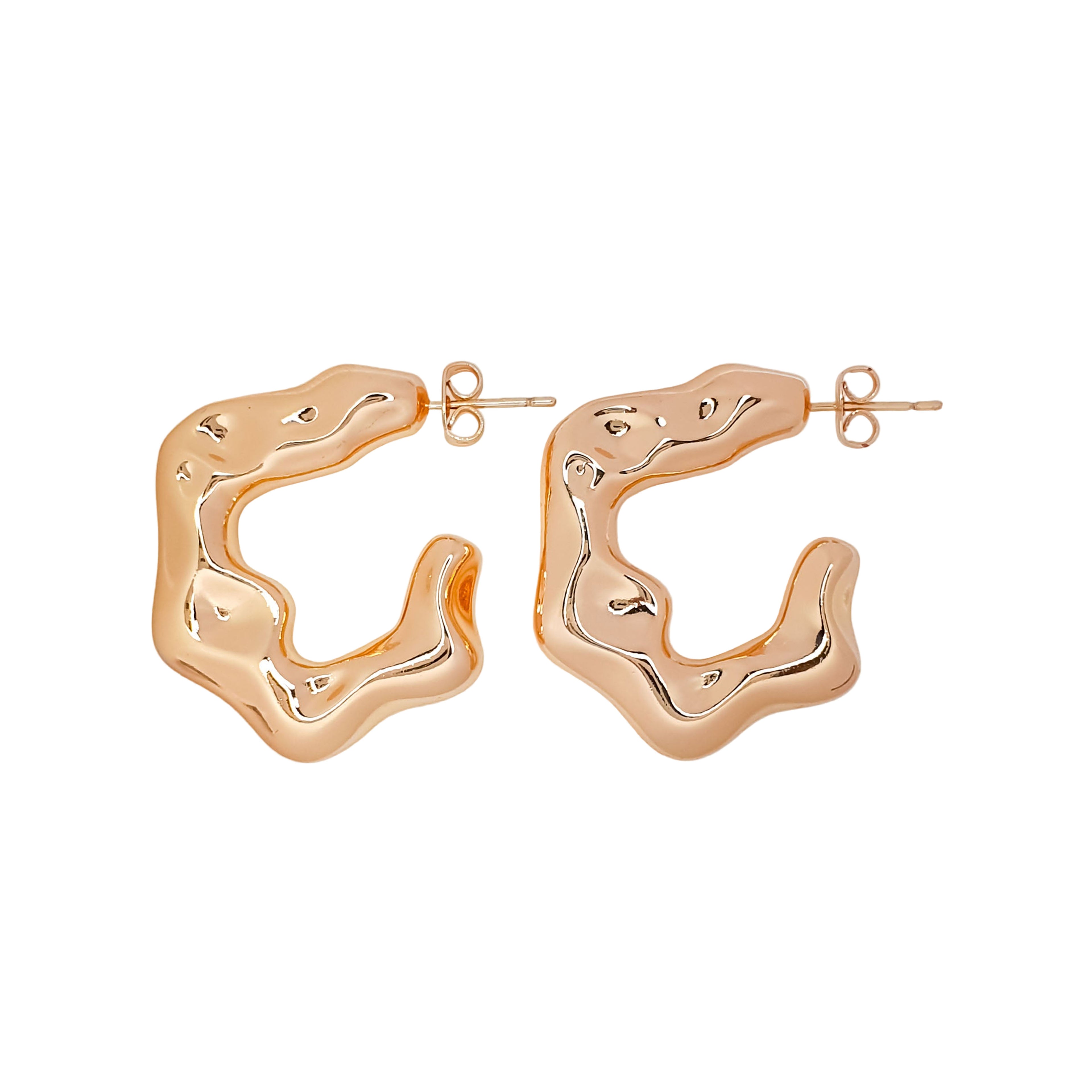 Viļņotas formas auskari