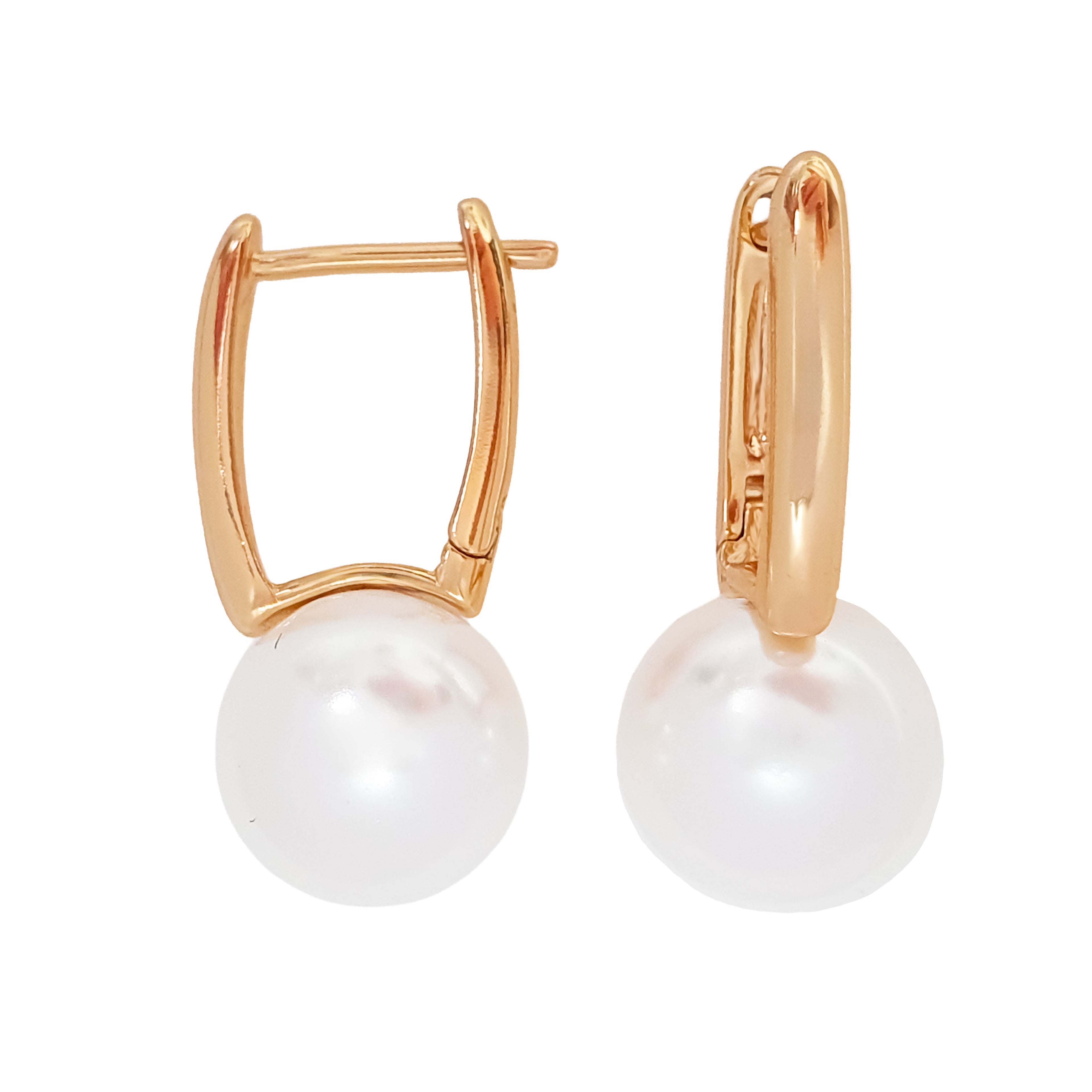 Klasiski auskari ar pērli un angļu aizdari