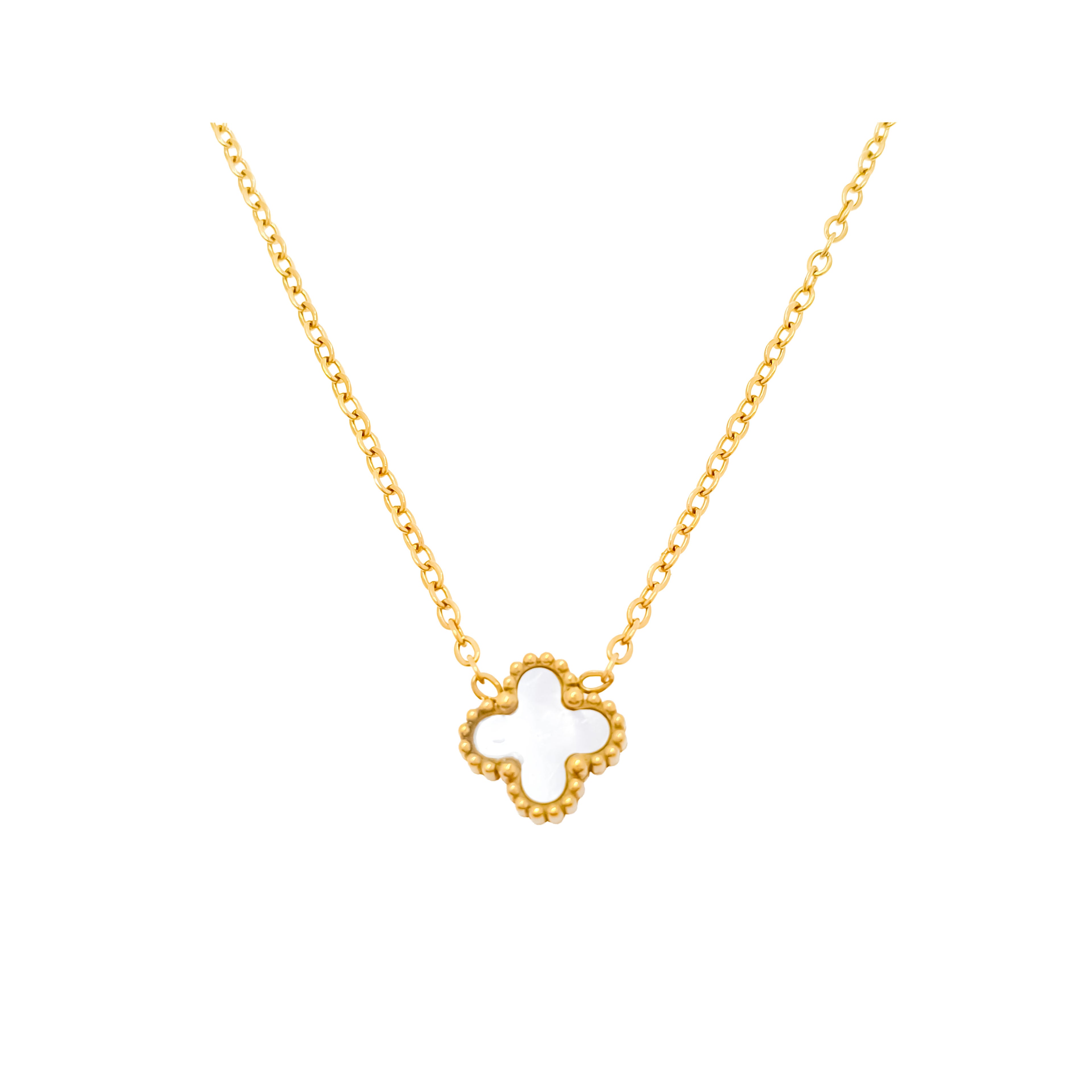 Kaklarota ar balta āboliņa formas elementu centrā